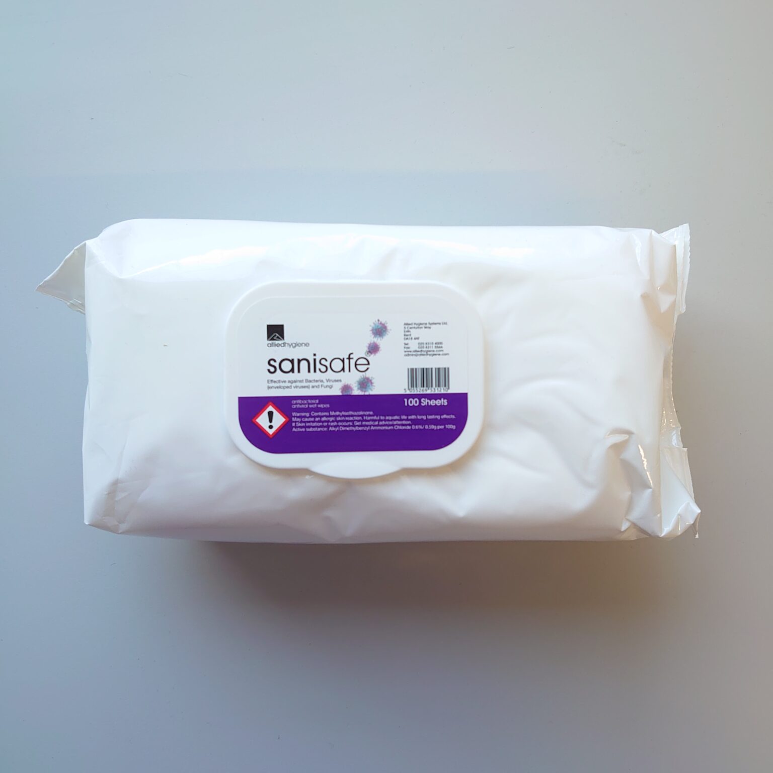 Sanisafe Coronavirus / Covid19 Wipes Antibacterial / Antiviral Wet