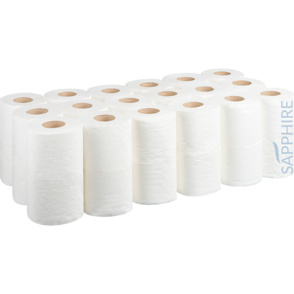 Pallet of Domestic Toilet Rolls - White - 2ply - 110mm x 95mm x 200 Sheets / 110mm x 95mm x 320 Sheets