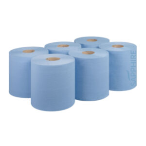 Pallet of Blue Embossed Centrefeed Roll