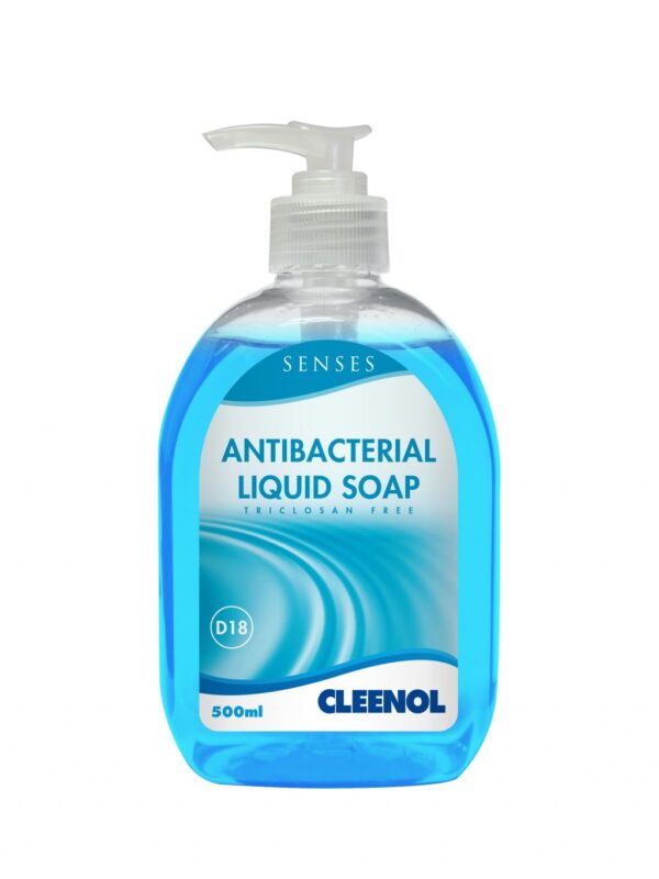 Pallet of Senses Antibacterial Liquid Soap 150 cases per pallet, 6 x 500ml per case