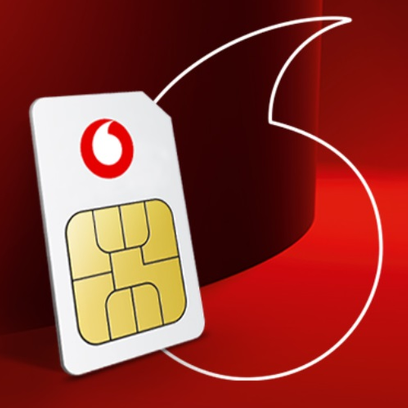 Vodafone Unlimited Standard Call Minutes / Standard SMS - Pay Monthly Sim Card 30 Day Rolling Contract - 5G Ready