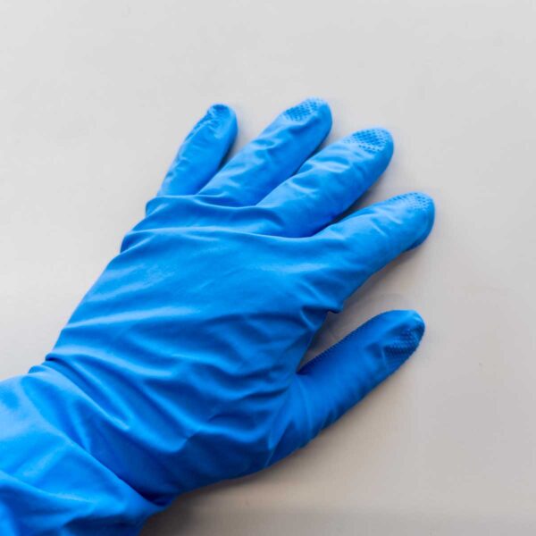 Blue Natural Latex Gloves for Domestic and Industrial Use