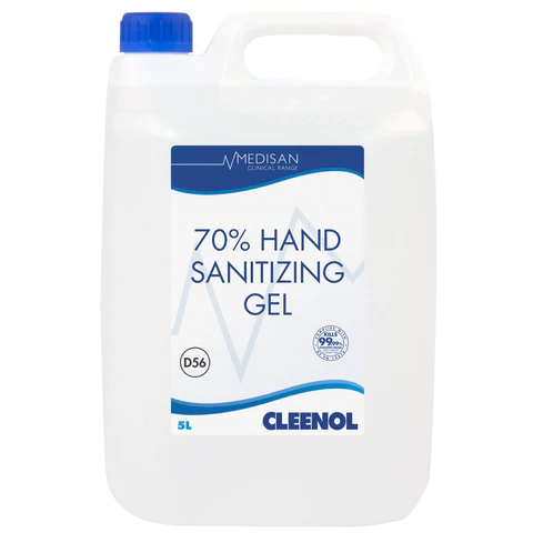 Alcohol-based hand sanitiser. Effective against all known flu viruses. Evaporates quickly, non-tacky, viscous formulation. Contains emollients to prevent drying of hands. 2 x 5L bottles.