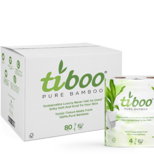 Tiboo® 3Ply Bamboo Toilet Tissue 80 Rolls