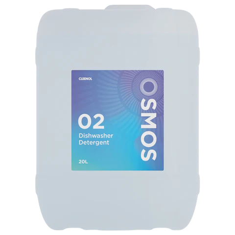 Remove tough grease and grime with Cleenol Osmos Dishwasher Detergent, a caustic-based, non-foaming solution designed for use in areas of soft to moderately hard water.