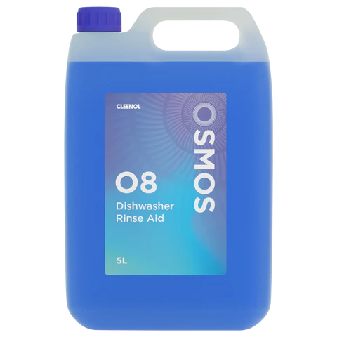 Enhance your dishwasher's performance with Cleenol Osmos Dishwasher Rinse Aid. Use it with Osmos dishwasher detergents for a sparkling clean every time.