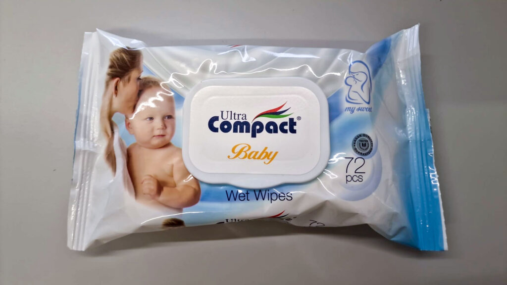 Ultra Compact Baby My Sweet Wet Wipes Antibacterial Antiviral Wet Wipes 72 sheets per pack