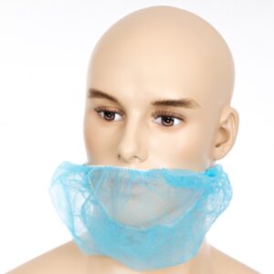 Pack of 100 Disposable Beard Snoods – Comfortable and breathable beard covers designed to maintain hygiene in food handling, medical, and industrial environments.