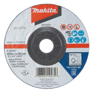 Cut-Off Wheel 100 x 3,0 x 16 mm, A30T, Depressed