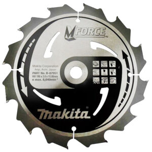 Circular saw blade, M-Force T.C.T, 190 x 15,88 mm, 12 T