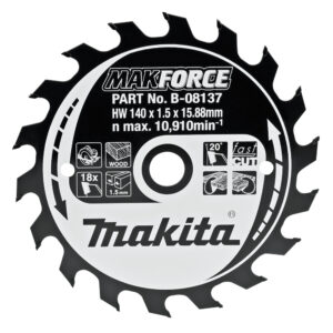 Circular saw blade, Makforce T.C.T, 140 x 15,88 mm, 18 T
