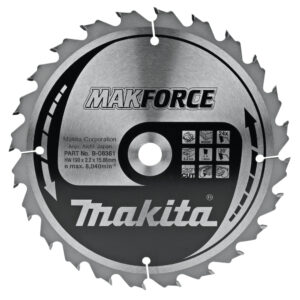 Circular Saw Blade, Makforce T.C.T, 190 x 15.88mm, 24 T
