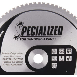Circular saw blade, Specialized T.C.T, 355 x 30 mm, 80 T