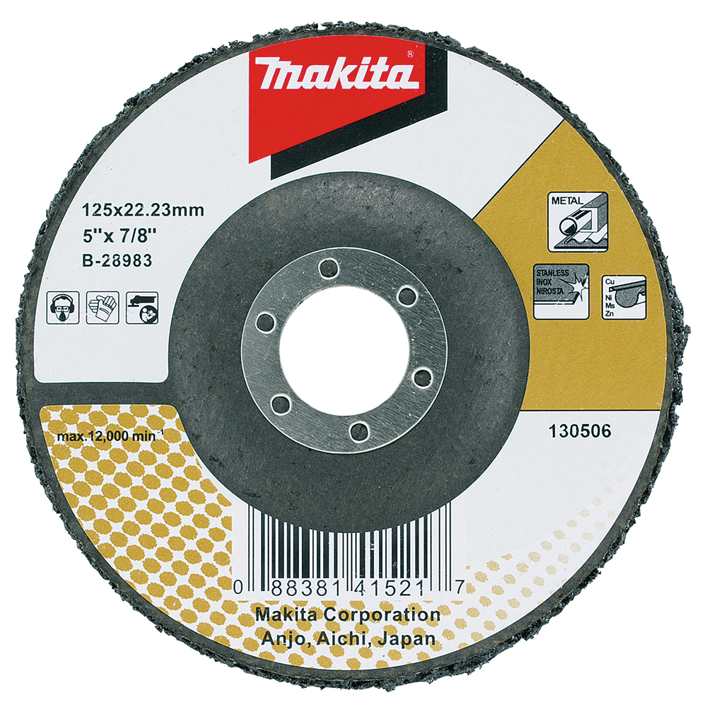 Strip Disc 125 mm Fiberglass Backing, Black