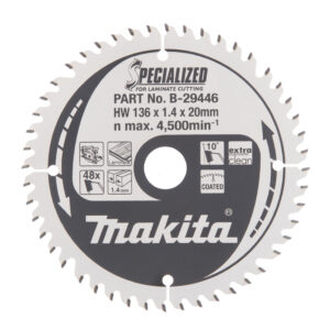 Circular saw blade, Specialized T.C.T, 136 x 20 mm, 48 T