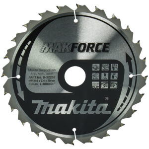 Circular Saw Blade, Makforce, TCT, 210x30mm 24T