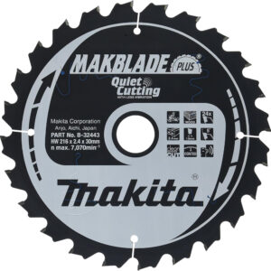Circular Saw Blade, MakBlade Plus T.C.T, 216 x 30 mm, 24 T