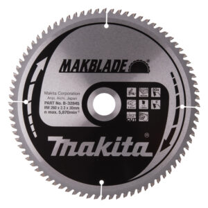 Circular Saw Blade, Makblade, TCT, 260x30mm, 80T