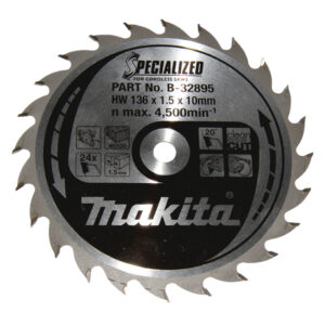 Circular Saw Blade, Specialized T.C.T, 136 x 10 mm, 24 T