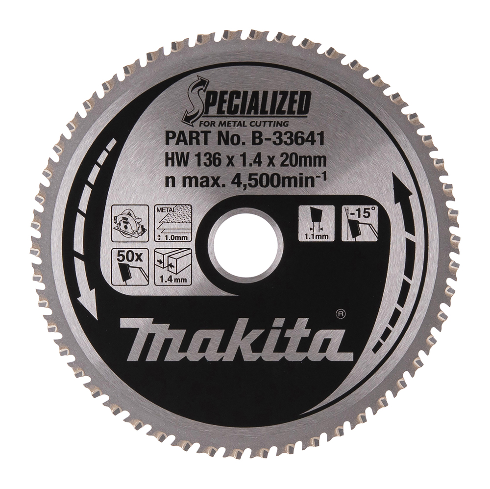 Circular Saw Blade, Specialized, T.C.T, 136x20mm, 50T