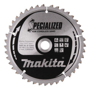 Circular Saw Blade, Specialized, TCT, 190x20mm, 40T