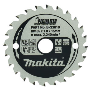 Circular Saw Blade, Specialized T.C.T, 85 x 15 mm, 24 T
