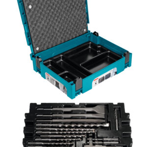 Drill bit and chisel set, SDS-PLUS, 17 pcs, in Makpac case