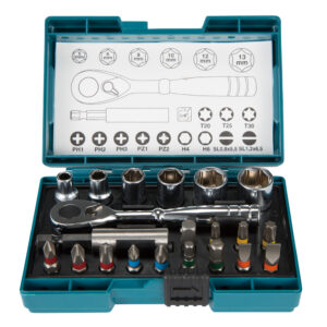 21 Piece Screw Bit and Ratchet Set