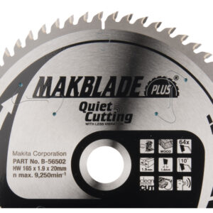 Circular Saw Blade, MakBlade Plus T.C.T, 165 x 20 mm, 64 T