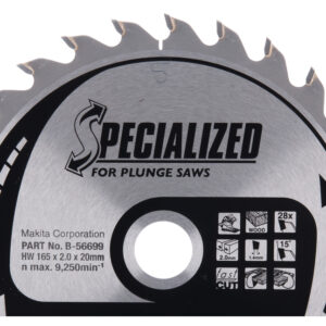 Circular saw blade, Specialized T.C.T, 165 x 20 mm, 28 T