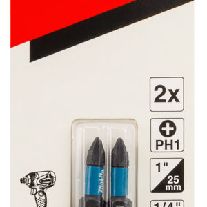 Screw bit Impact Black, PH1, 25 mm, 2 pcs