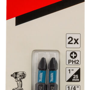 Screw bit Impact Black, PH2, 25 mm, 2 pcs