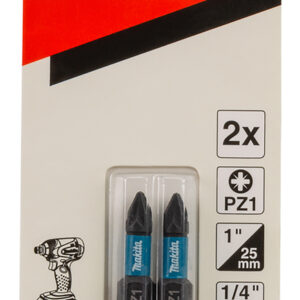 Screw bit Impact Black, PZ1, 25 mm, 2 pcs
