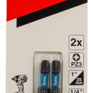 Screw bit Impact Black, PZ3, 25 mm, 2 pcs