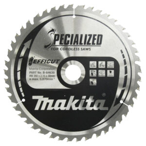 Circular Saw Blade, Efficut, TCT, 260x30mm, 45T