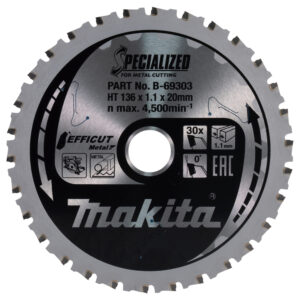 Circular Saw Blade, Efficut, T.C.T, 136x20mm, 30T