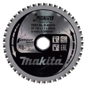 Circular Saw Blade, Efficut, TCT, 136x20mm, 45T