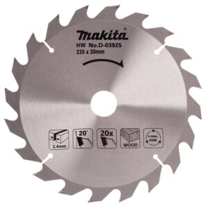 Circular saw blade, Standard T.C.T, 235 x 30 mm, 20 T