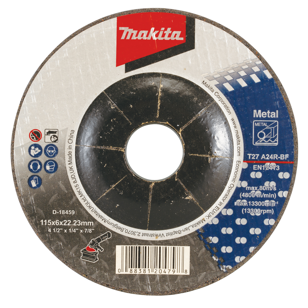 Grinding wheel 115 x 6 mm, A24R, Metal