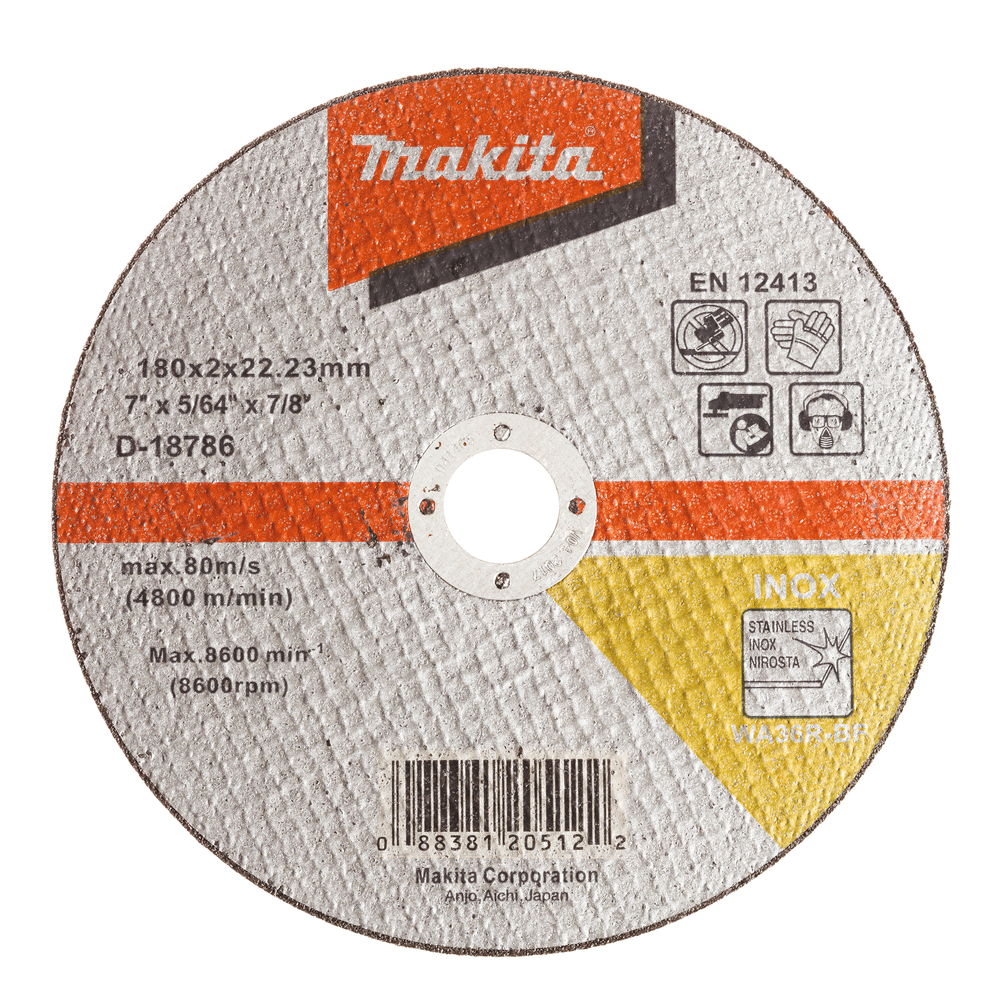 Cut off wheel, 180 x 2 x 22,23 mm, WA36