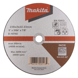Cut off wheel, 230 x 2 x 22,23 mm, WA36