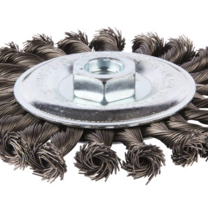 Wire wheel brush, Knotted wire 125 mm