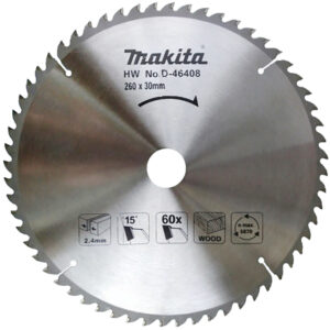 Circular saw blade, Standard T.C.T, 260 x 30 mm, 60 T