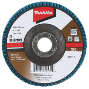 Flap disc 100 x 16 mm, Z60