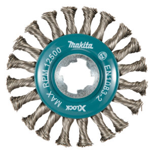Wire Wheel Brush, Knotted Wire (Full), 115 mm, X-LOCK