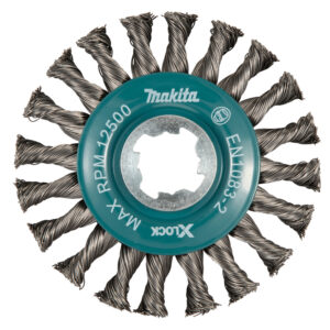 Wire Wheel Brush, Knotted Wire (Full), 115 mm, X-LOCK