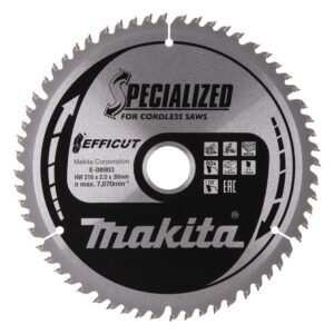 Circular Saw Blade, Efficut T.C.T, 216 x 30 mm, 60 T