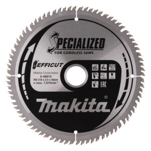 Circular Saw Blade, Efficut, T.C.T, 216x30mm, 80T