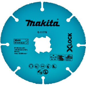 Tungsten Carbide Grit Blade 125 mm, X-LOCK