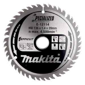 Circular Saw Blade, Efficut T.C.T, 136 x 20 mm, 45T